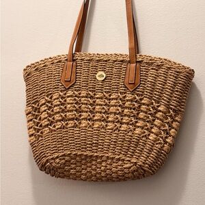 Woven Brown Tote Bag